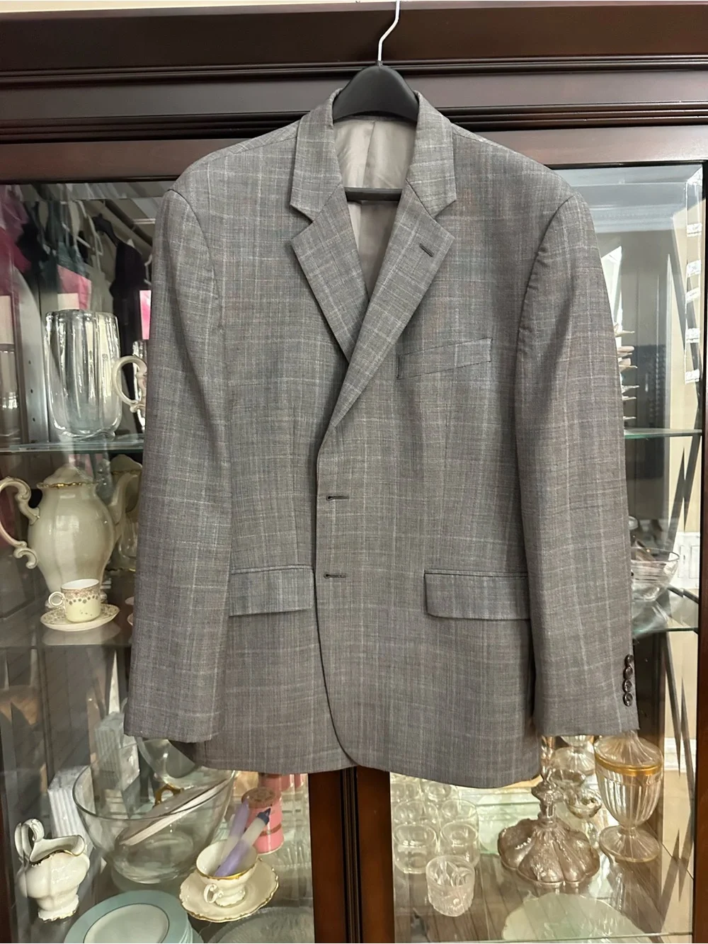 Ralph Lauren Men's Gray Windowpane Sport Coat - Smart Two-Button Blazer